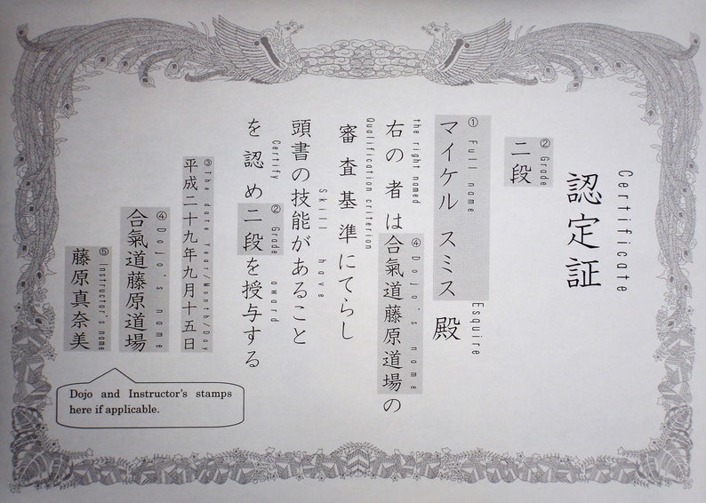 DOJO ADVANCEMENT CERTIFICATES image 2