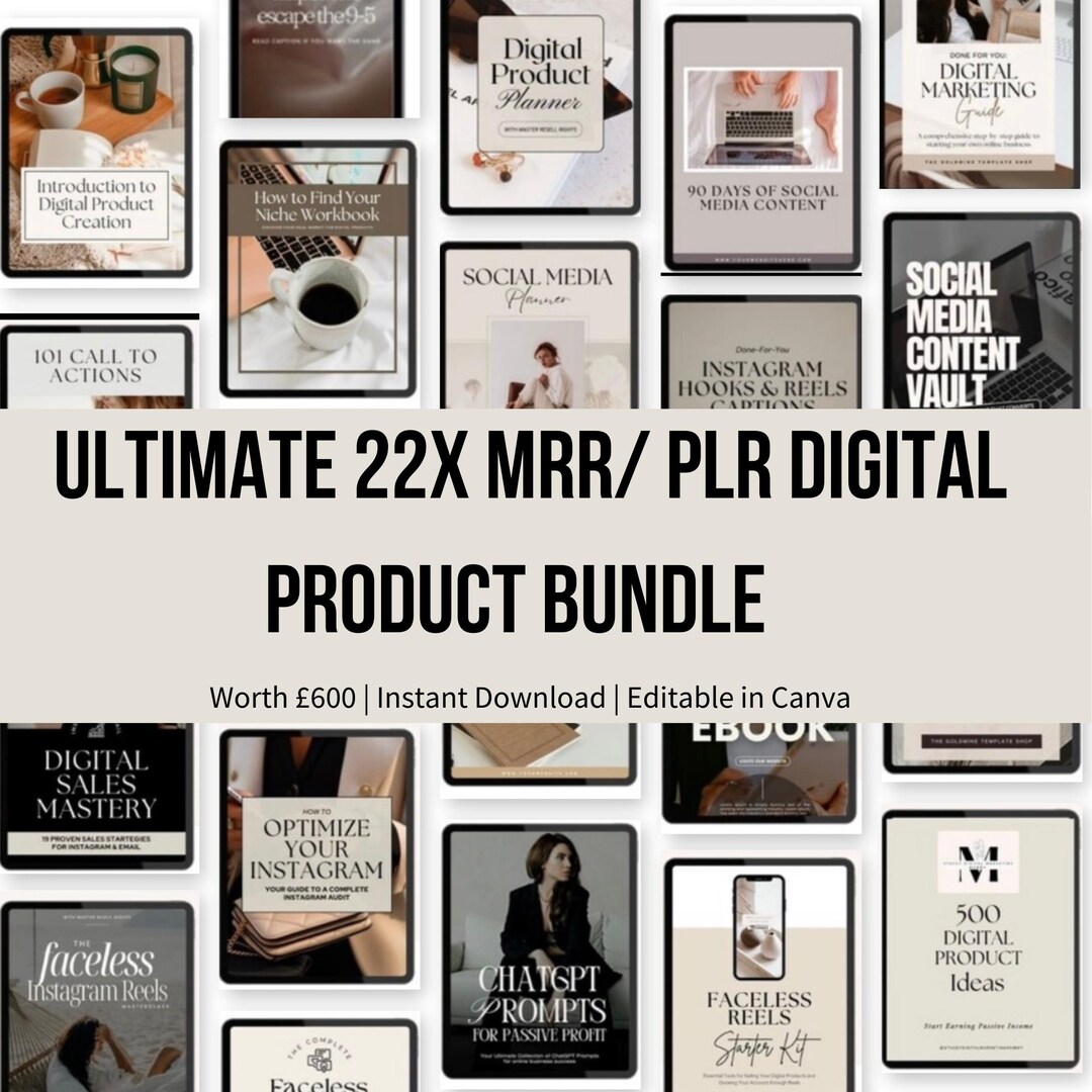 The Ultimate MRR / PLR Digital Product Bundle With 22 Digital Guides ...