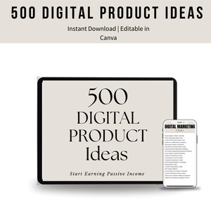 500 Digital Product Ideas- Digital Marketing - PLR Private Label Rights- passive income