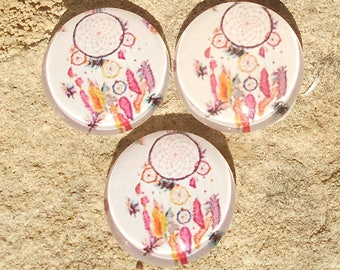 Dream catcher 20 mm glass cabochon