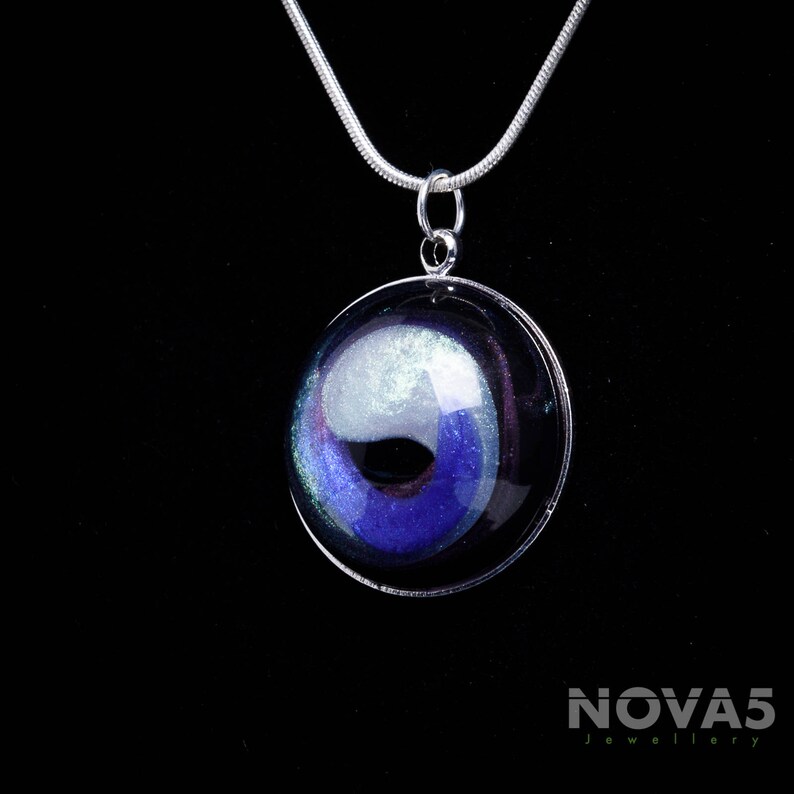 Contemporary Jewelry Modern Jewelry Artisan Jewelry Handmade Pendant Modern Necklace *White Blue and Magenta Art Pendant*