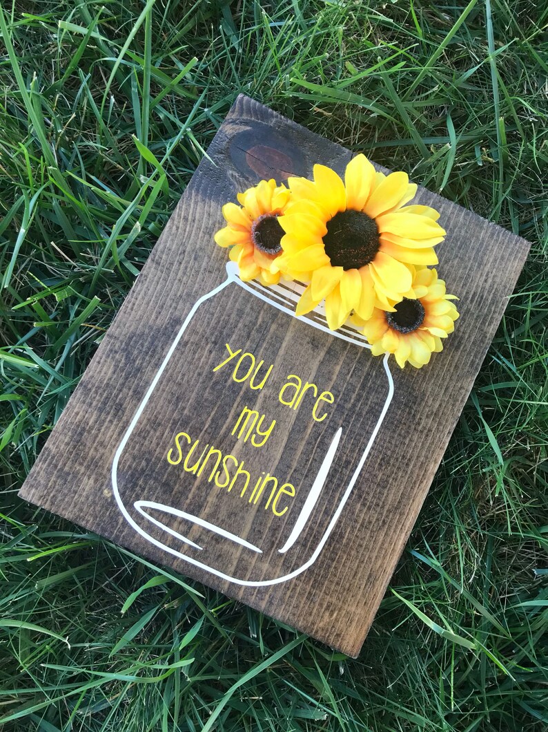 You are my sunshine wooden wall decor hand painted sign Etsy
