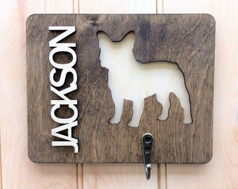 Custom Dog Breed Leash Holder, Personalized Dog Leash Hook, Dog Wall Decor