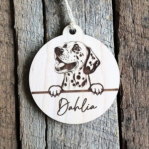 Dalmatian Ornament, Personalized Dog Gifts