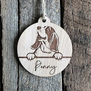 Personalized Basset Hound Ornament