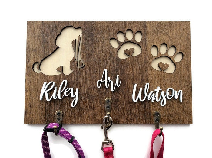 personalized dog leash holder