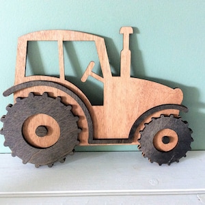 Wooden Tractor, Farm Theme Nursery, Rustic Farmhouse Home Decor, Tractor Birthday Party Decor