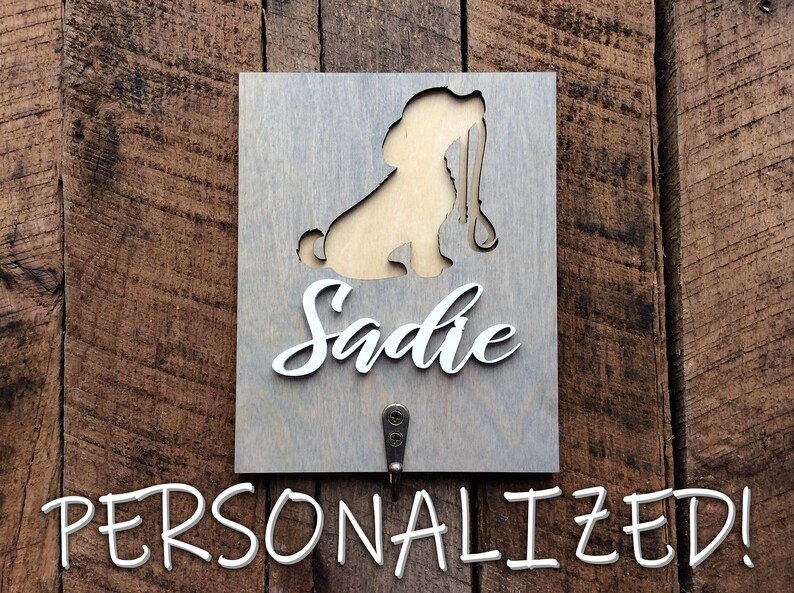 Personalized Dog Leash Holder Custom Dog Leash Hooks Etsy
