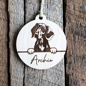 Dachshund Ornament, Personalized Short Haired Dachshund Gift