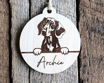 Dachshund Ornament, Personalized Short Haired Dachshund Gift