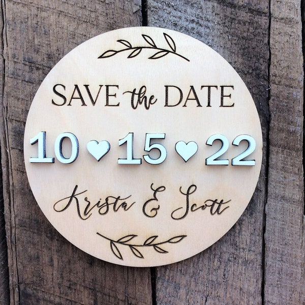 Save The Date Photo Prop Sign, Personalized Engagement Photo Wood Sign, Save The Date Wedding Plaque