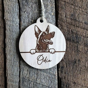 Personalized Belgian Malinois Dog Ornament