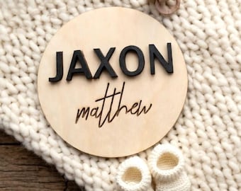 Personalized Wood Baby Name Sign, 3D Nursery Decor