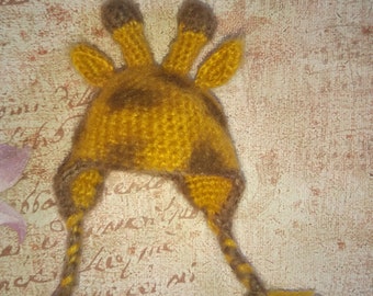 Handmade knit giraffe hat for Petitte Blythe