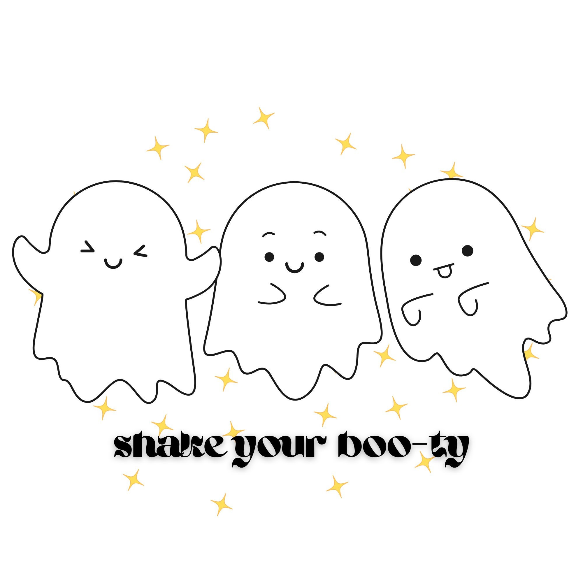 Shake your booty ghost png, cute ghost pun svg, Halloween pun design, cute ghost cricut download