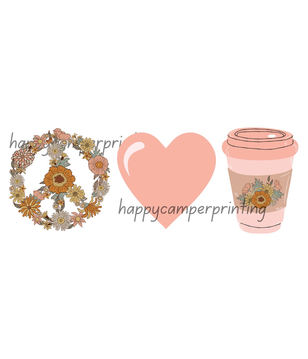 Peace Love and Coffee PNG Coffee Lover Cricut Designs Coffee Etsy