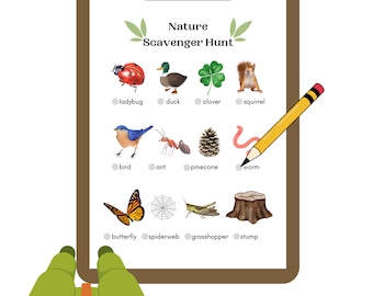 Nature Scavenger Hunt Printable, Fun Scouts Scavenger Hunt, Camping Scavenger Hunt Download