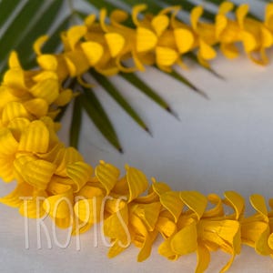 Artificial Puakenikeni Lei // Forever Lei // Orange Graduation Lei