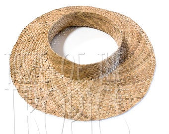 picture Straw Hat With Hole On Top Hawaii crownless sun hat etsy