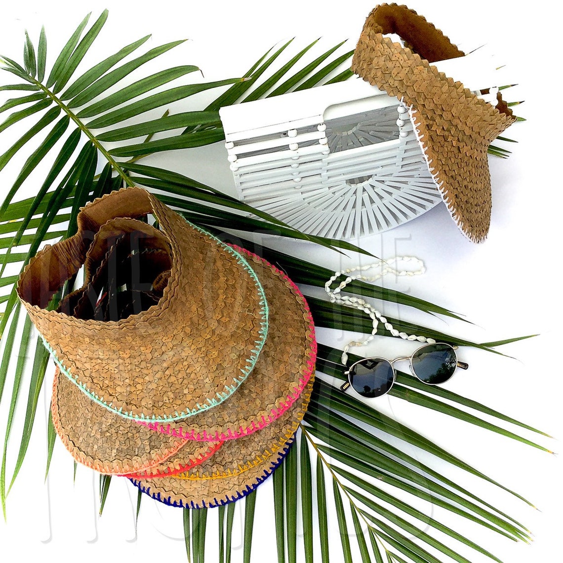 Coconut Palm Sun Hat // Woven Palm Leaf Hat // Woven Straw Etsy
