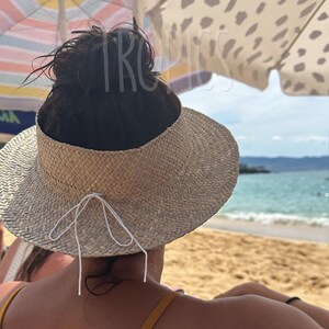 Small Brim Pāpale // "Hilo" Style // Adult Sizes XS - L // Straw Sun Hat // Lauhala Style Crownless Visor Hat