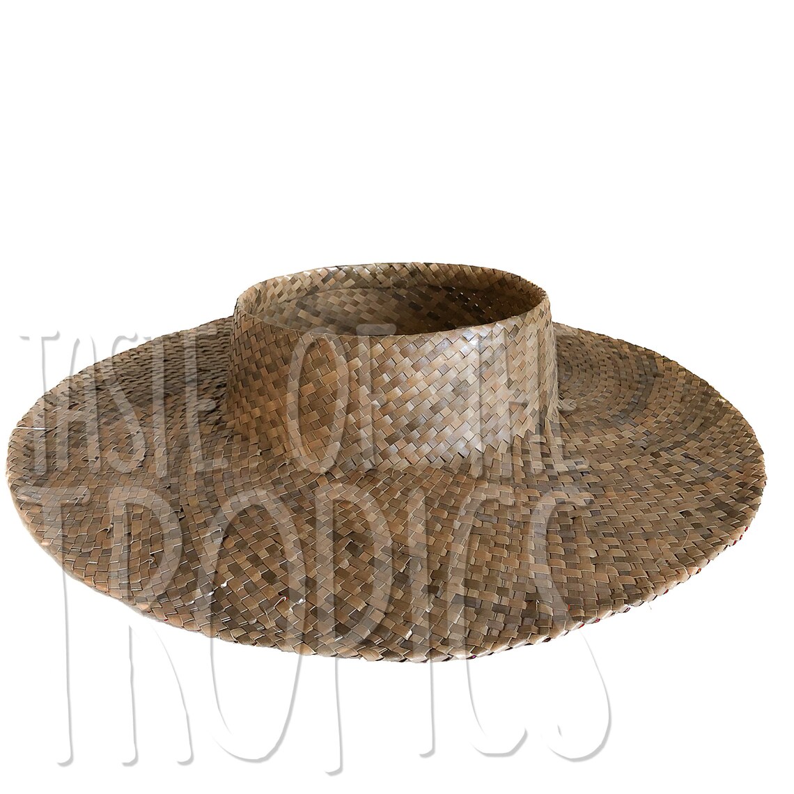 Woven Hawaiian Style Lauhala Hat // Crownless Hat // Straw Etsy