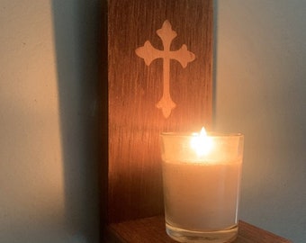 Wall hanging candle holder