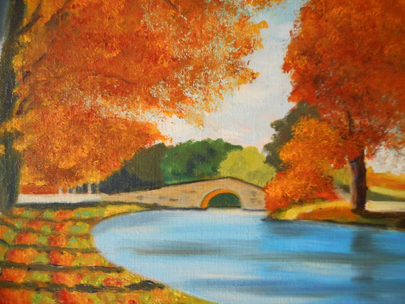 Pintura de paisaje francés en óleo El canal del mediodía ...