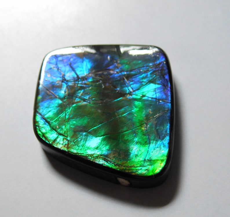 50.65 Cts Natural Ammolite Cabochon Loose Gemstone 35.9X27X5MM 05
