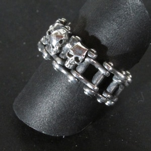 Silver ring 925 motorcycle chain - motorcycle chain jewelry, gift for motorcycle lovers, unisex gift