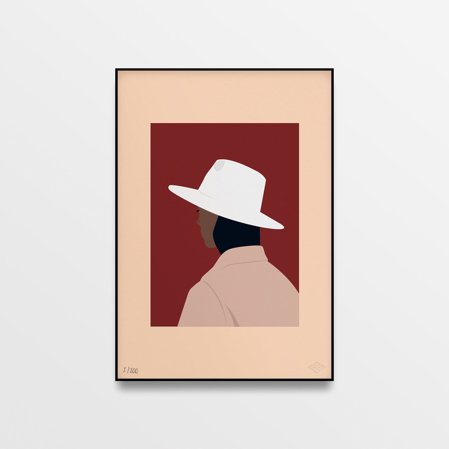 White Hat, Limited Edition Art Print. Premiere Base