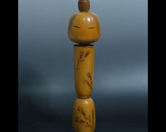 岸貞夫作のこけし、高さ8インチの底に刻印あり - Etsy 日本