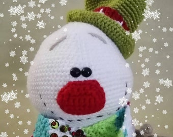 Patron amigurumi bonhomme de neige heureux - Patron bonhomme de neige au crochet