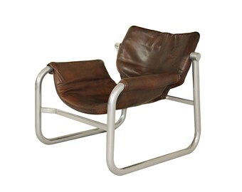 leather sling chair etsy