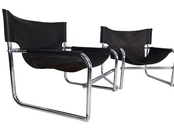 leather sling chair etsy