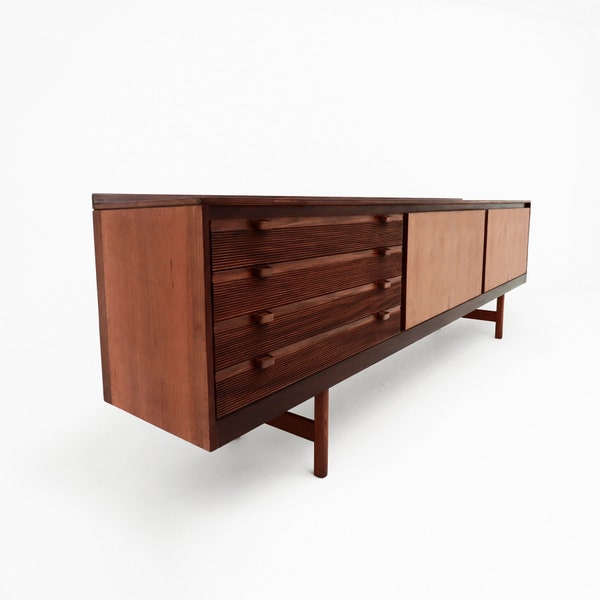 Large Vintage Robert Heritage Mid Century Teak, Afromosia and Sapele sideboard