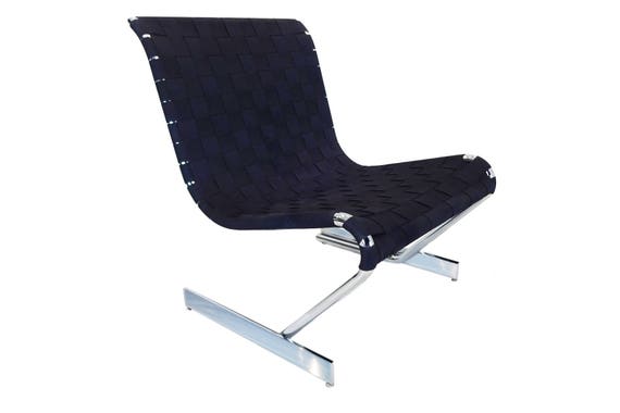 Mid Century Scandinavian cantilever chrome lounge chair Mid Century Scandinavian cantilever chrome lounge chair