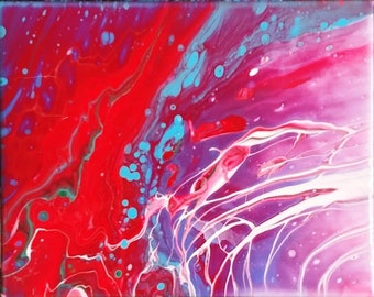 Custom 8"x10" Fluid Acrylic Pour Abstract Painting. This image is just for display purposes. Yours will be custom fit!