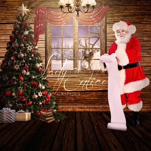 Santa | Indoor | Christmas | Backdrop | Background
