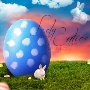 Easter Egg Hunt Digital Backdrop Background
