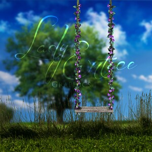 Swing | Trees | Fantasy | Outdoor | Digital | Backdrop | Background | Pre Made