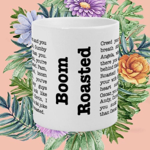 Boom Roasted the Office Coffee Mug Funny Coffee Mugs Etsy