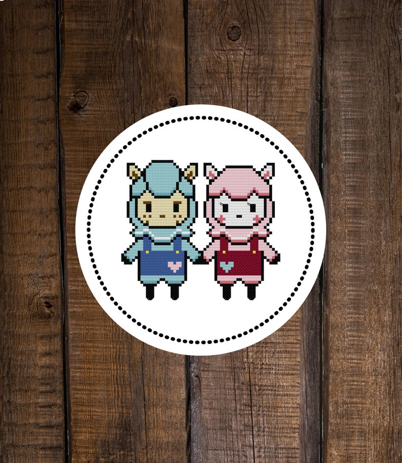 Animal Crossing Reese and Cyrus Cross Stitch Pattern PDF | Etsy