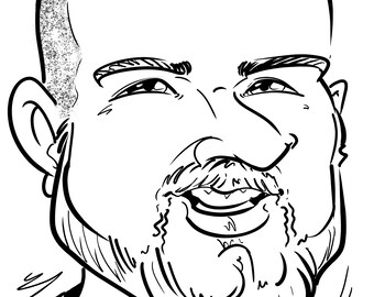 Benutzerdefinierte Karikaturen 1-15 Personen / Weihnachtsgeschenk / Digitale Zeichnung / Personalisiert / Familienkarikatur / Zeichnung vom Foto / Personalisiertes Geschenk