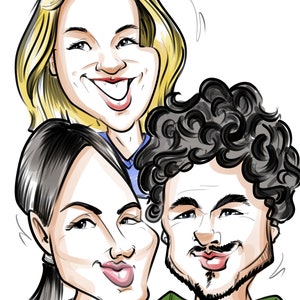 Personalised Caricature/Sketch Style/Christmas Gift/Caricature Portrait/Digital Drawing/Drawing From Photo/Custom Gift/Colour Drawing/