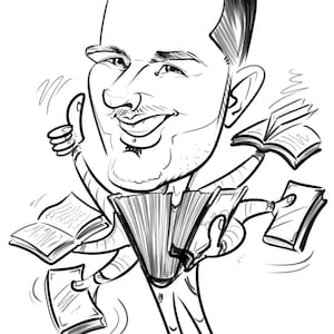 Digitale Zeichnung / benutzerdefinierte Karikatur / personalisierte Zeichnung / Hobby / Beruf / personalisiertes Geschenk / Weihnachtsgeschenk / Karikatur vom Foto /