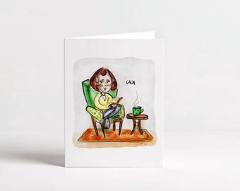 Hand-Drawn Greeting Card, Birthday Card, Thank you card – Printable, Instant download (PDF, JPG, PNG)