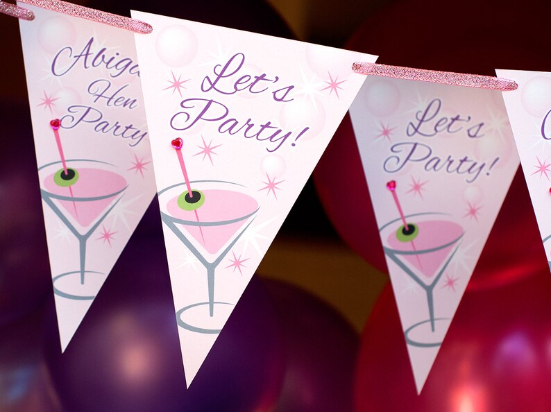 Personalised Hen Stag Party Bunting Hen Do Banner Hen Etsy