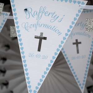 empavesado de confirmación para niños - tarjeta hecha a mano azul bebé personalizada a medida - COMPRAR 2 ENTREGA GRATIS - presente personalizado - calidad contemporánea
