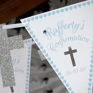 empavesado de confirmación para niños - tarjeta hecha a mano azul bebé personalizada a medida - Hacer en cualquier color - presente personalizado - contemporáneo